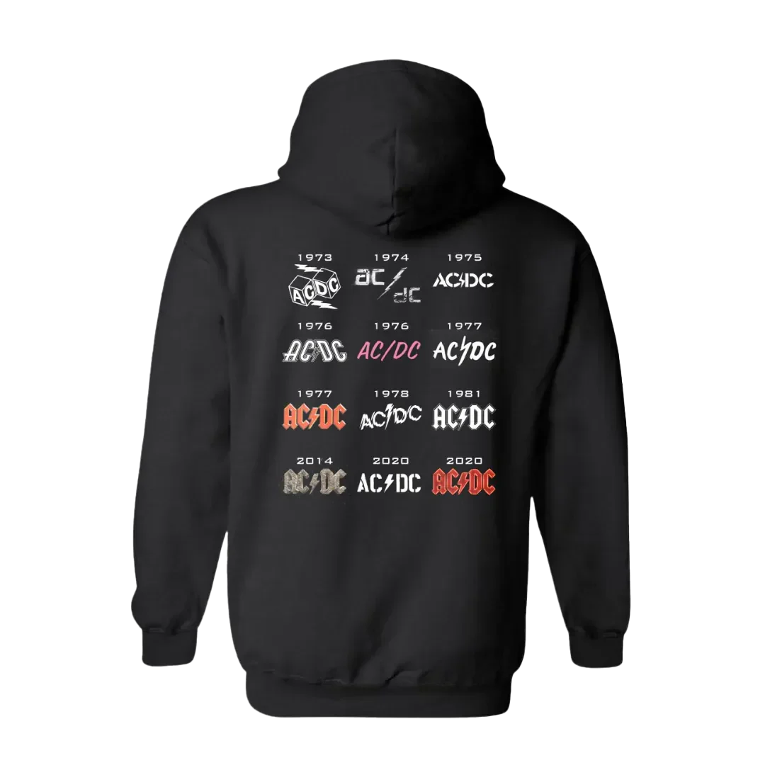 50 Years of AC/DC Logos Hoodie - Image 2