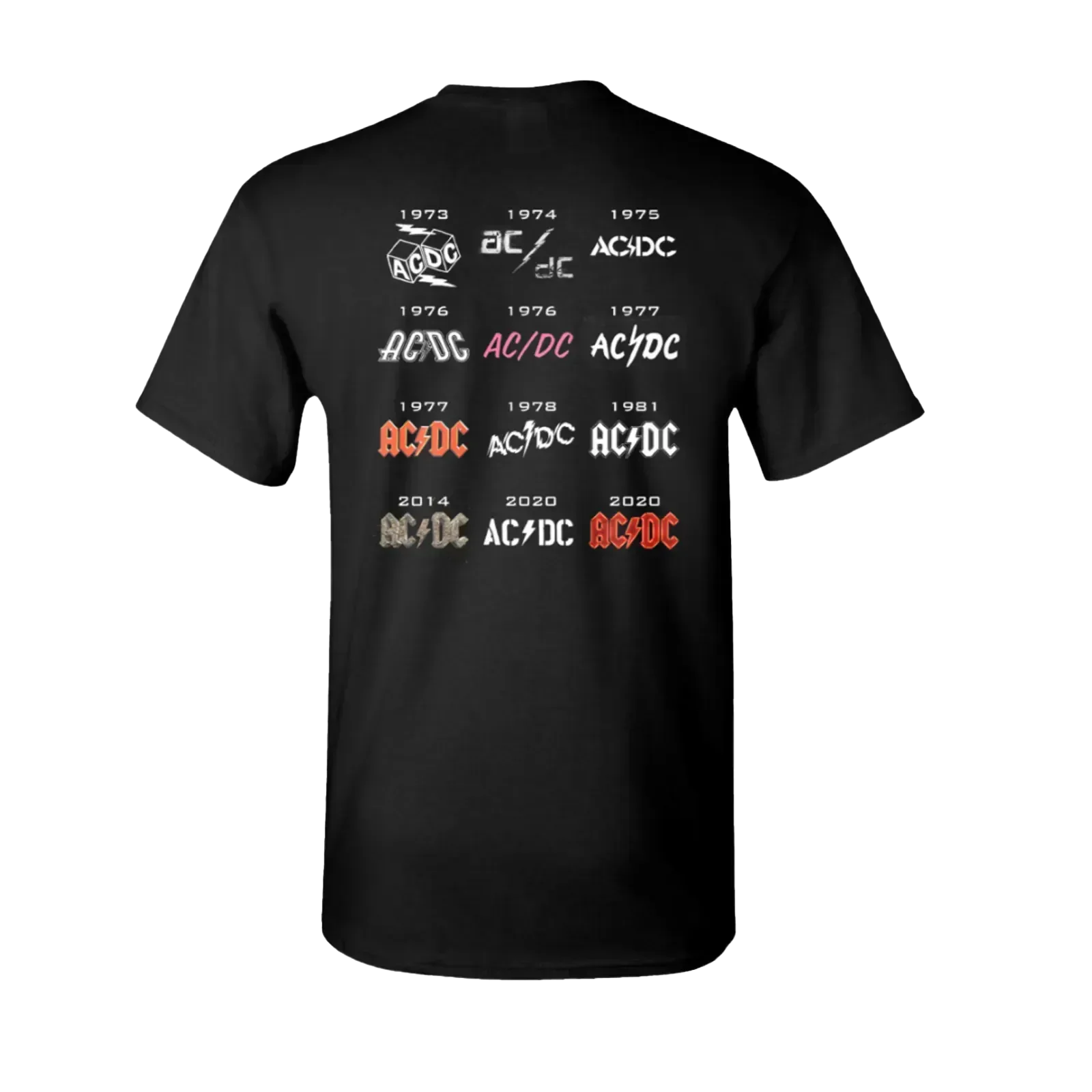 AC/DC 50 Years of Logos T-Shirt - Image 2