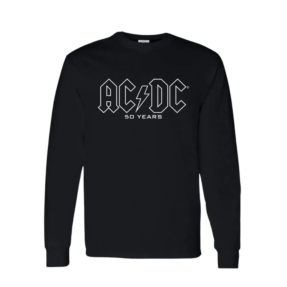 AC/DC 50 Years Classic Logo Black Long Sleeve T-Shirt