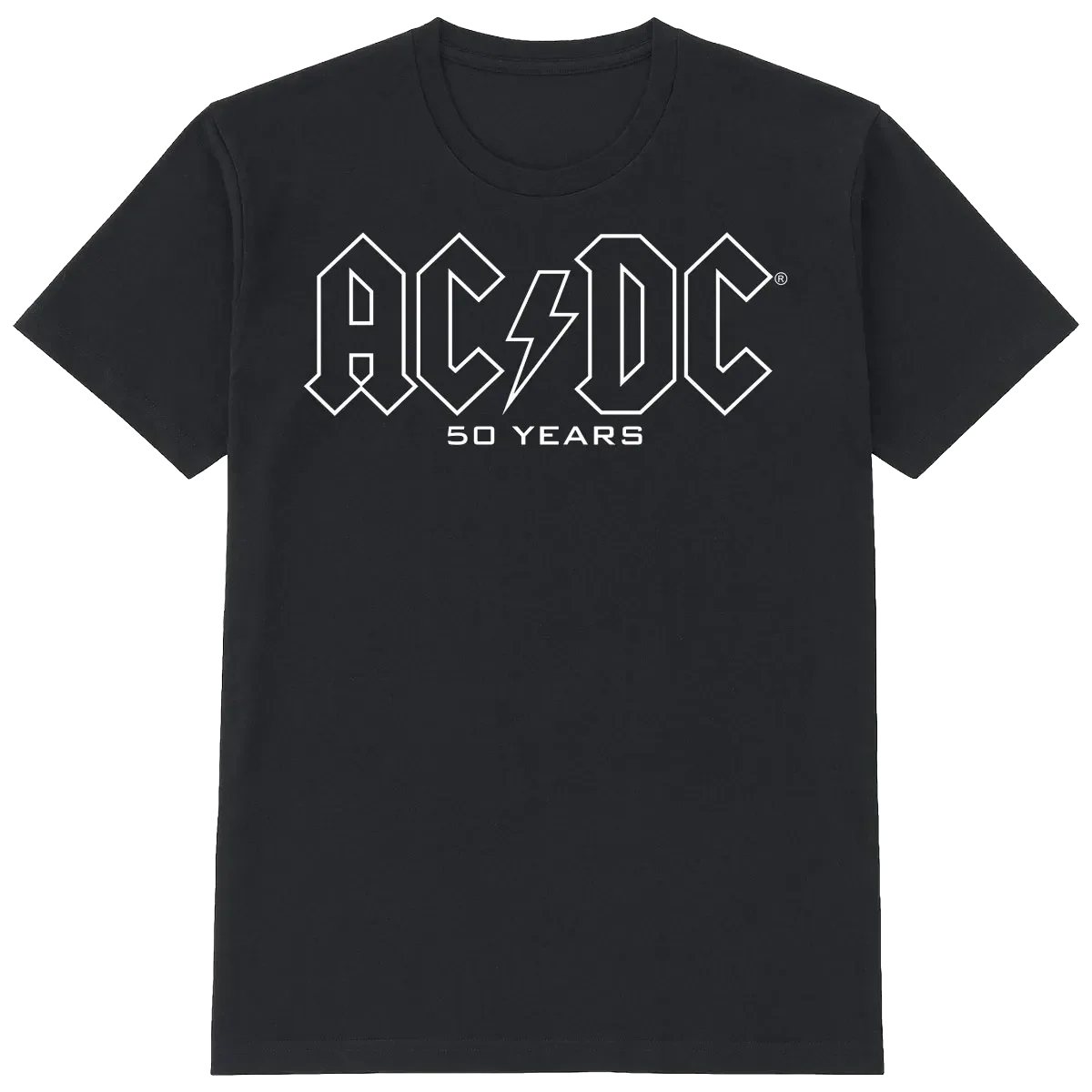 AC/DC 50 Years Classic Logo Black T-Shirt