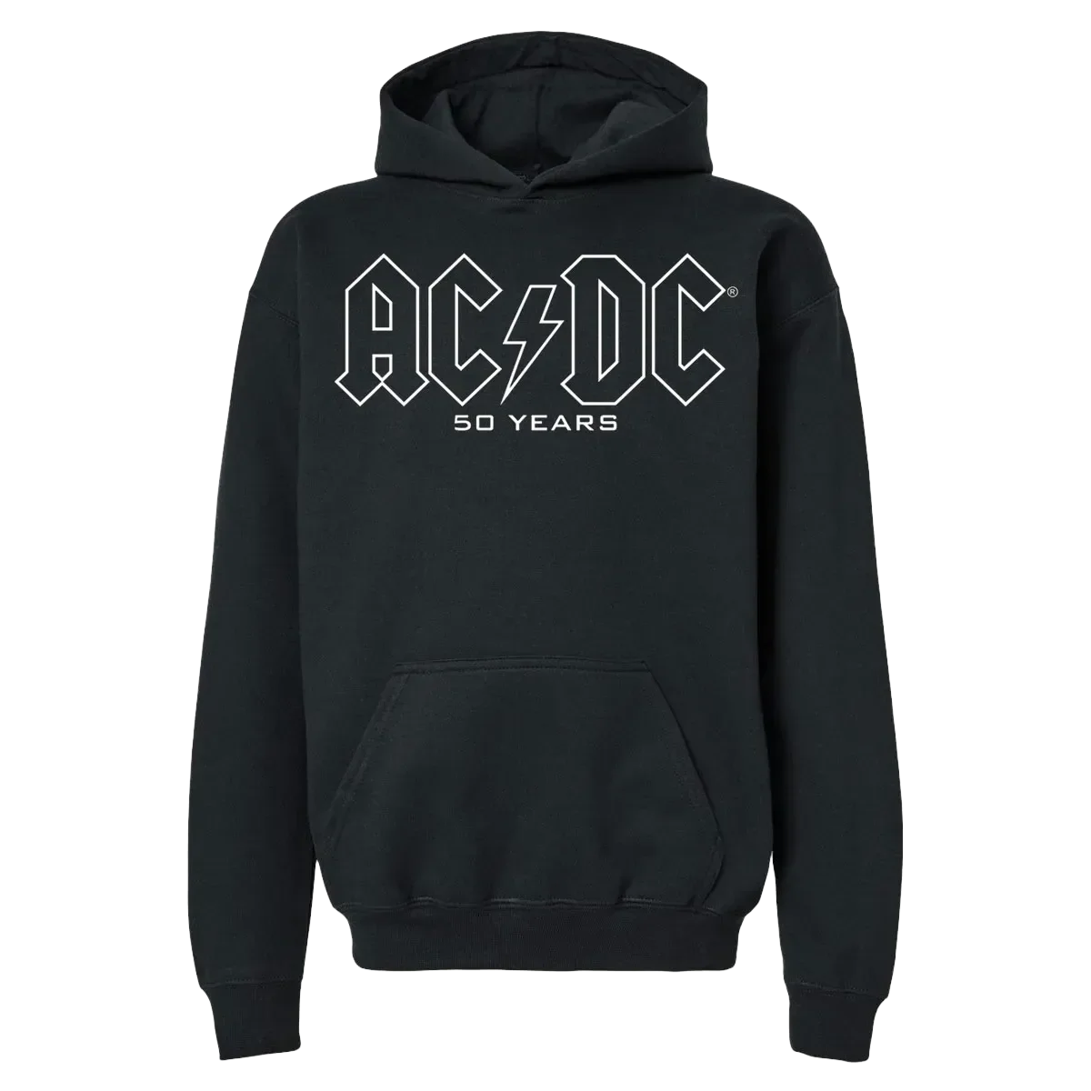 AC/DC 50 Years Classic Logo Kids Black Hoodie