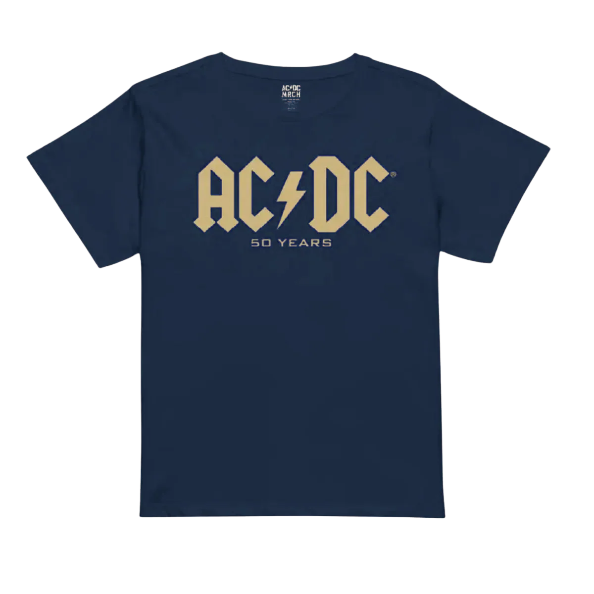 AC/DC 50 Years Logo Navy T-Shirt