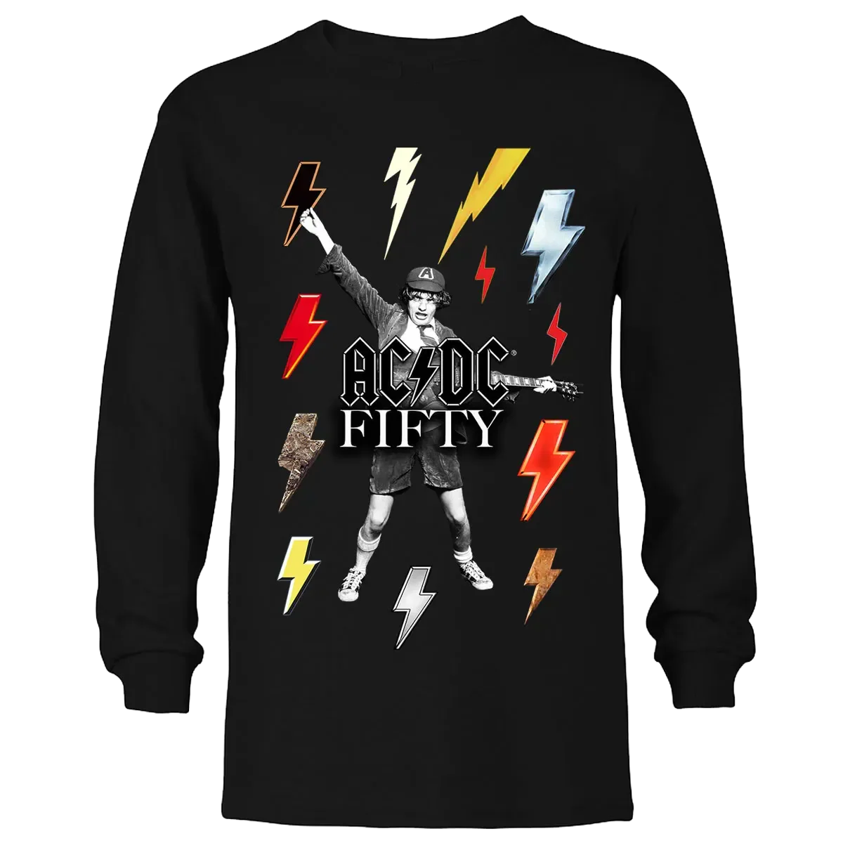 AC/DC 50 Years of High Voltage Kids Long Sleeve T-Shirt