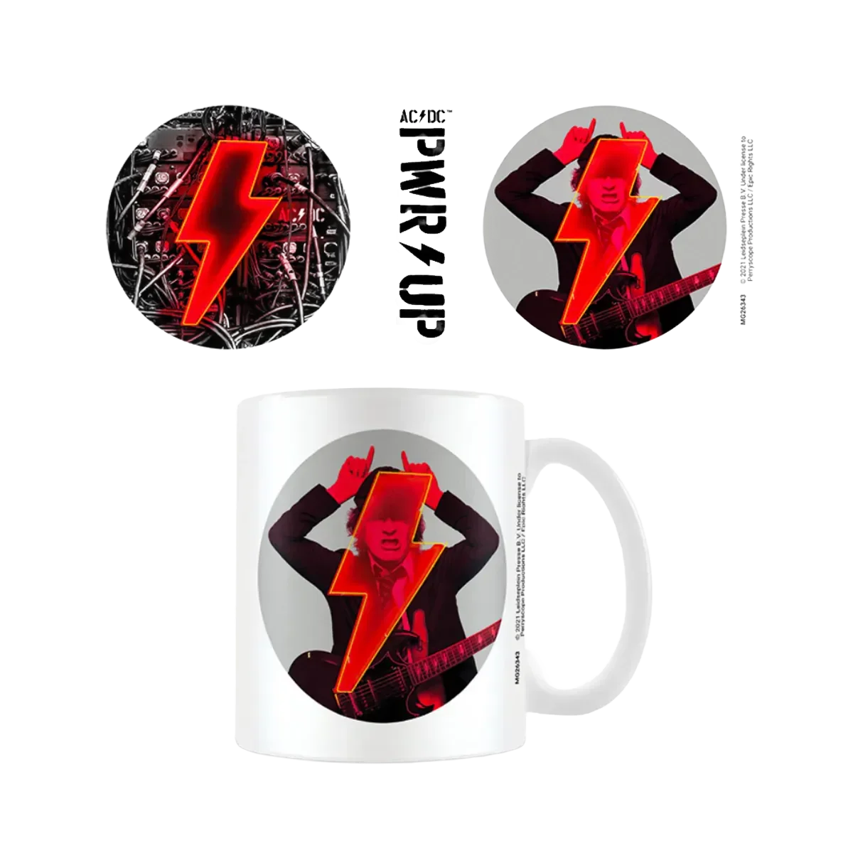 AC/DC Angus PWR/UP White Mug
