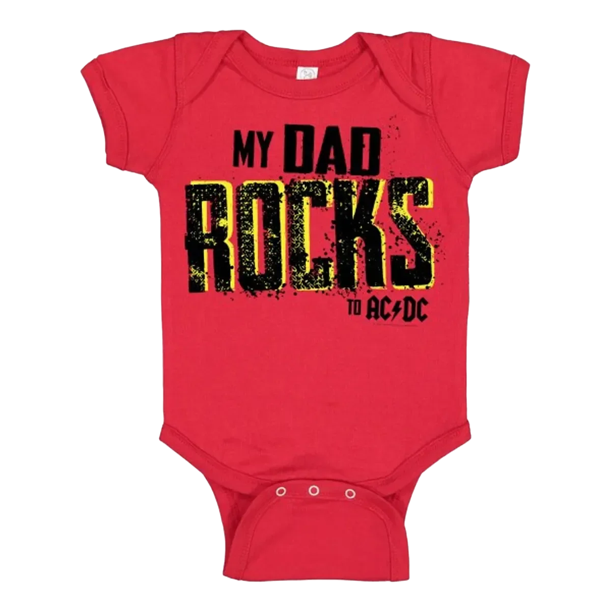 AC/DC Dad Rocks Newborn/Infant Red Onesie