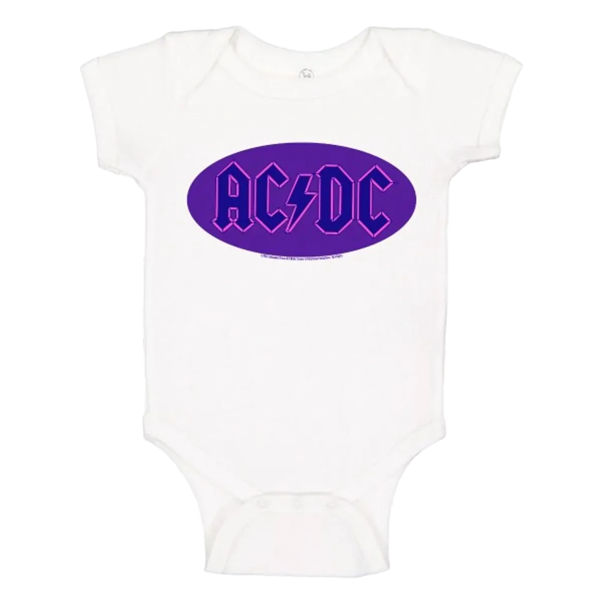 AC/DC Oval Logo Design Newborn/Infant Onesie