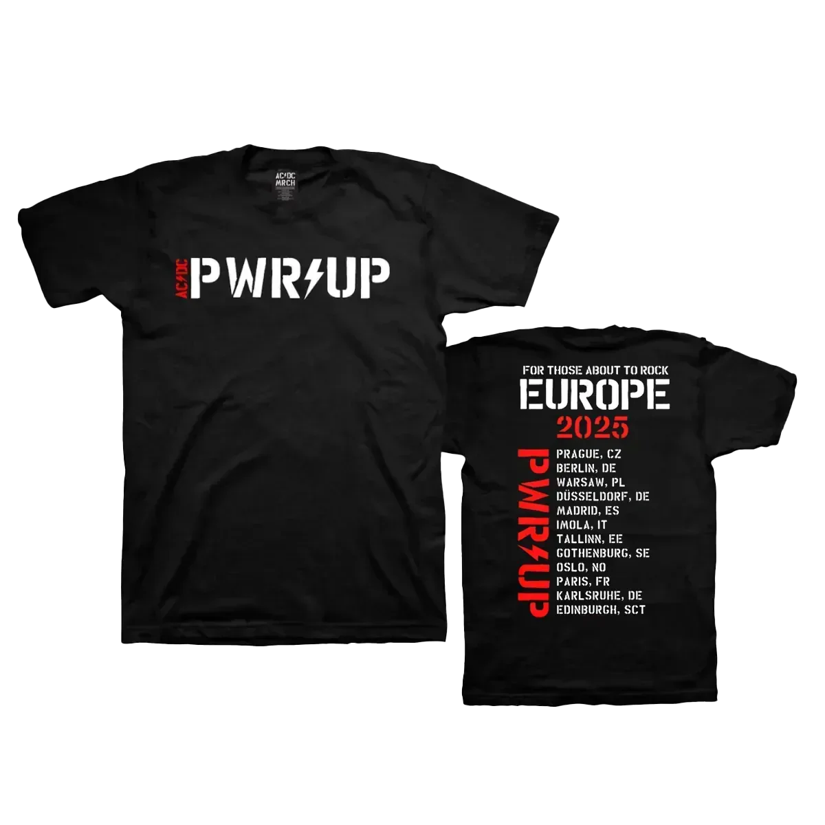 PWR UP Tour EU 2025 T-Shirt