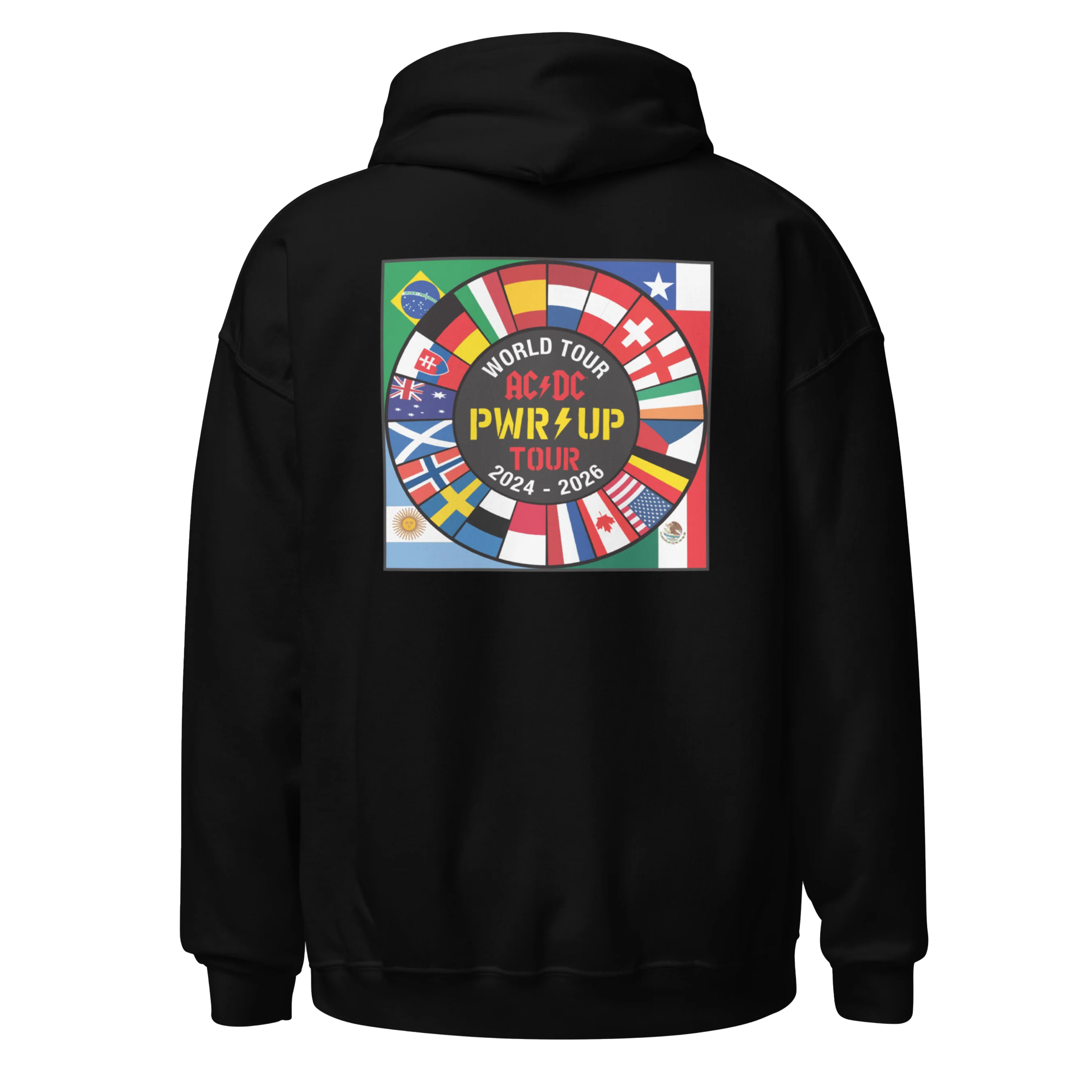 PWR UP World Tour Flags Hoodie - Image 3