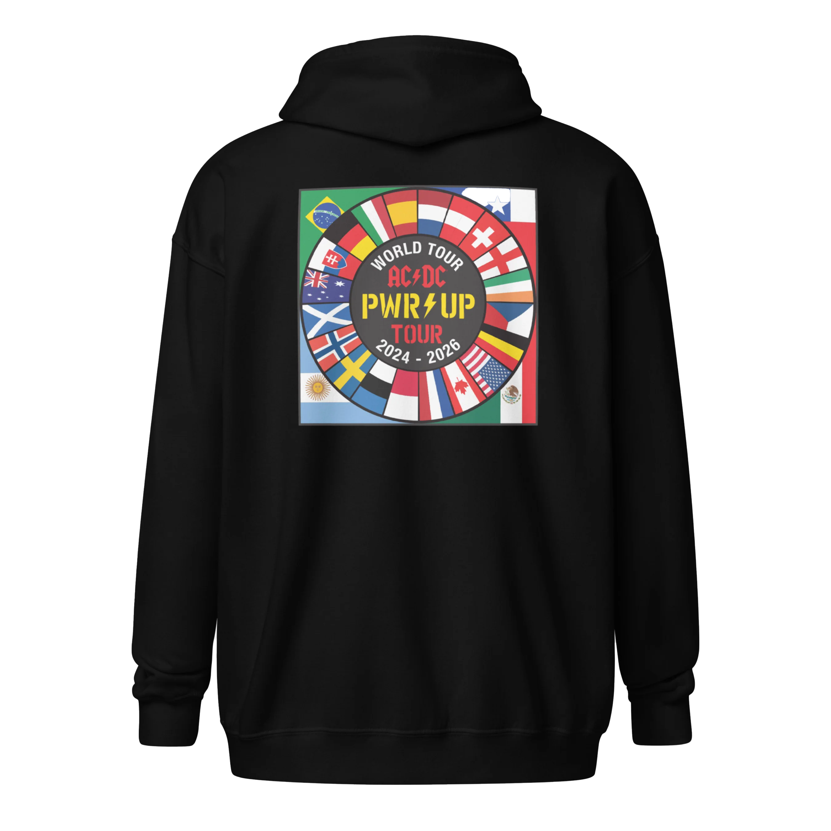 PWR UP World Tour Flags Zip Hoodie - Image 3